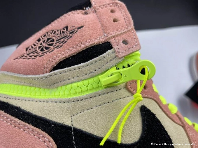 Official Maikesneakers Peach 1 Switch High Air Jordan CW6576-800 0809